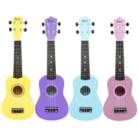 Ukelele azul de 21 pulgadas para principiantes, Mini Guitarra de tilo, 4 cuerdas, instrumento Musical, regalos para niñas