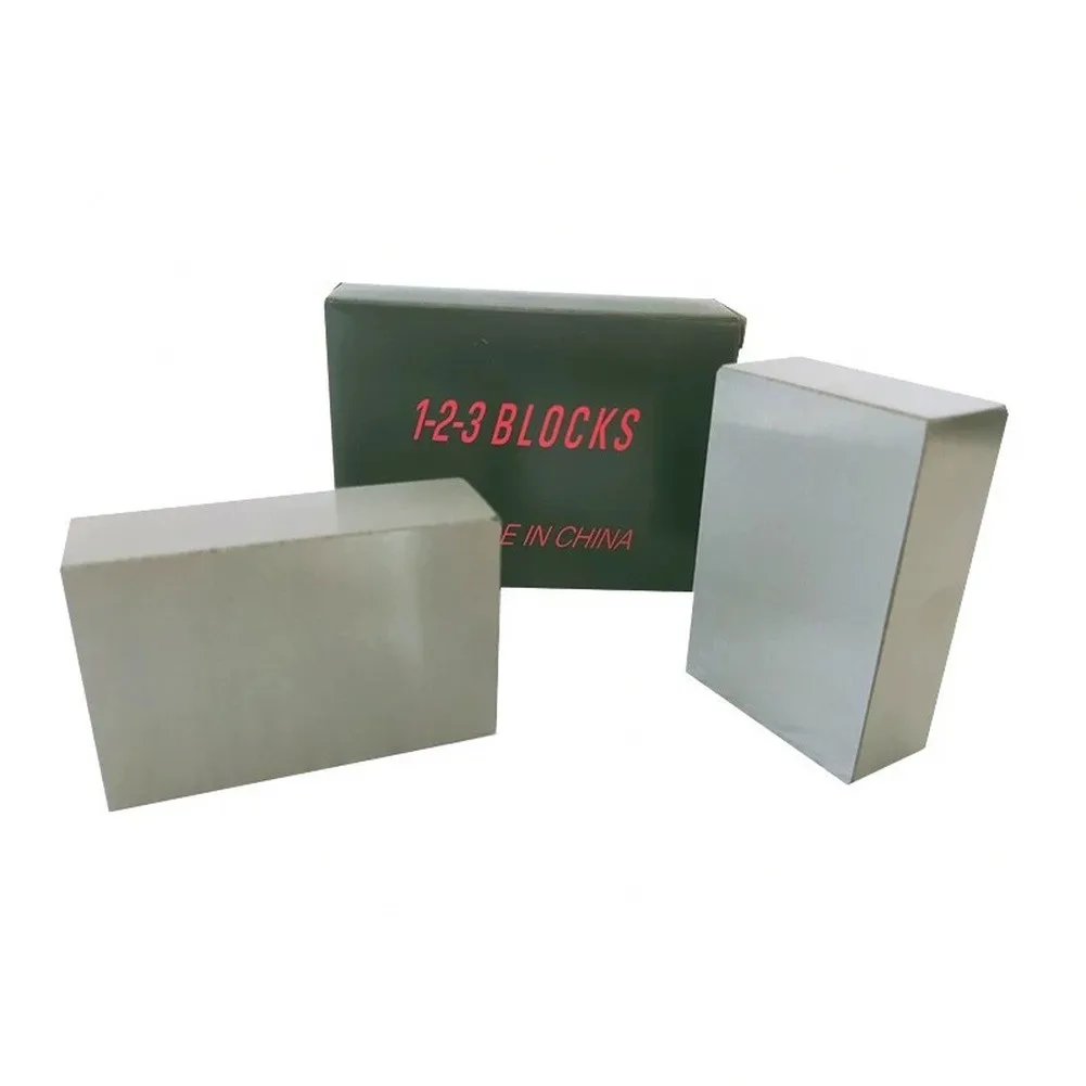 Solid 1-2-3 No Hole Blocks Matched Pair Hardened Steel Gauge Blocks For CNC Machine Fixture Setup Metalworking Inspection Tools