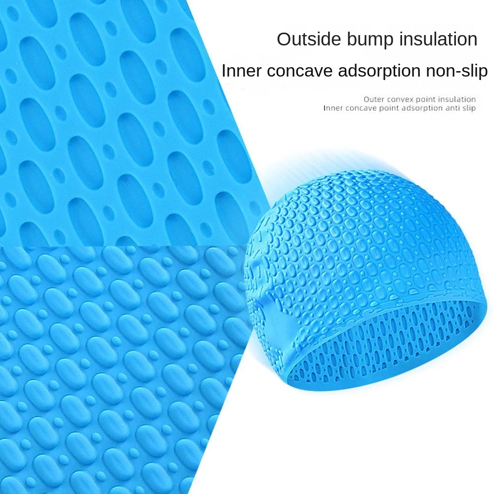 

Soft Silicone Swimming Cap High Elastic Flexible Protect Ears Swimming Hat Waterproof Wear-resistant Bathing Caps Summer