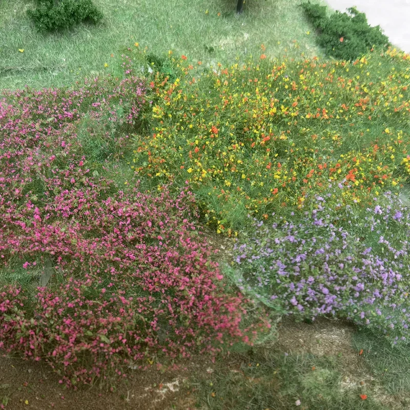 Architettura Scala HO N Modello di fiore Shurb Polvere di foglie di vegetazione Particelle fini Treno Esercito Tavolo di sabbia Modello Scena Creazione di maglie