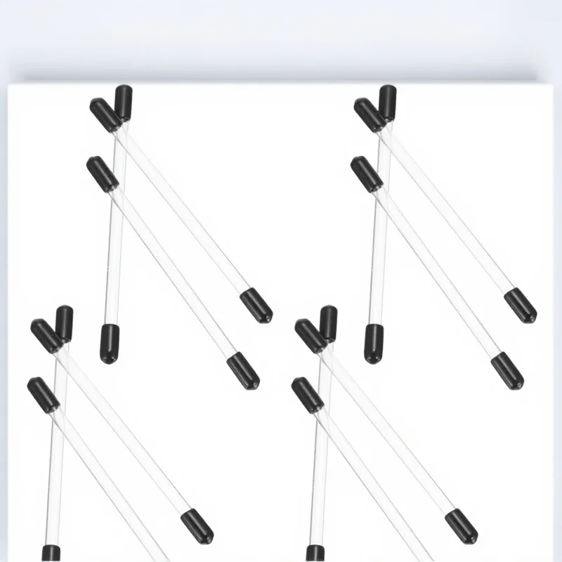 

12Pcs Incense Tube Clear Acrylic Stick Holder Lightweight Portable Black Lid Storage Box for Fragrance Incense Tube