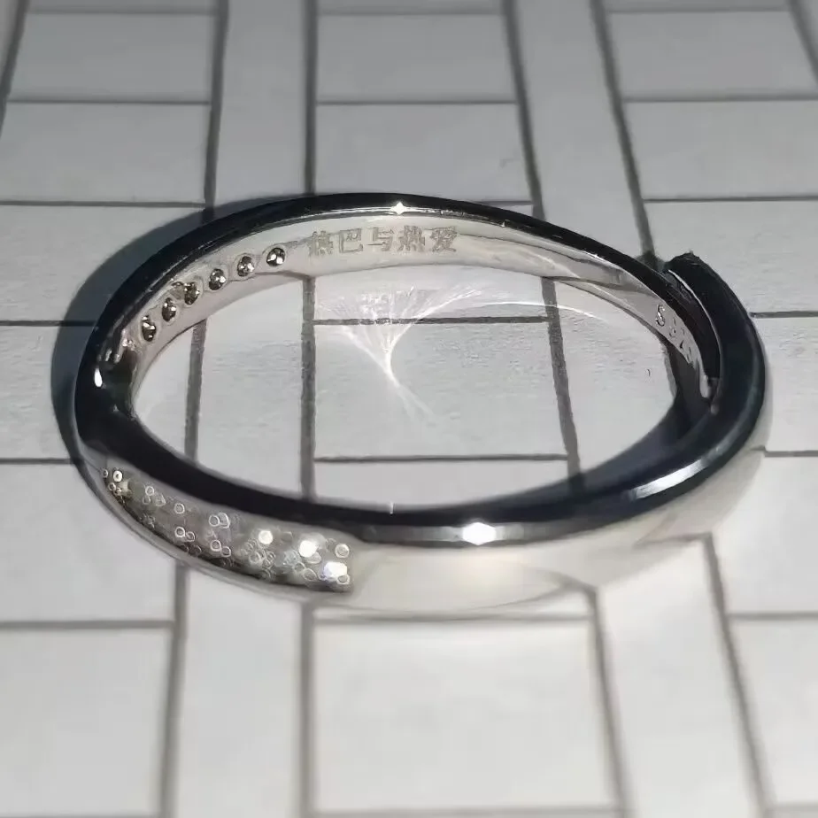 Newly Arrived Jewelry Silver Color Invisible Inlay Multiple Zircon Dilraba Fan Club Ring Women Minimally Designed High-end Ring