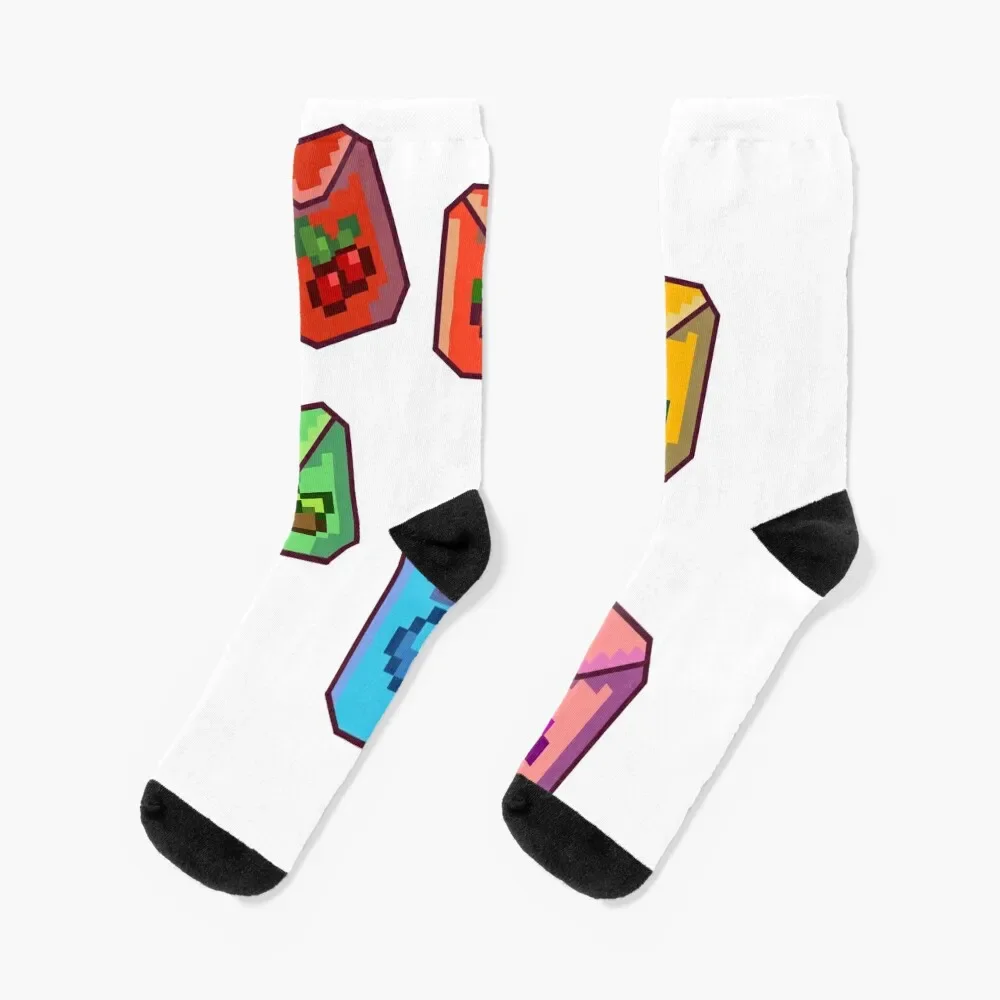 

Stardew Seeds Socks football kids kawaii christmas gift Designer Man Socks Women's