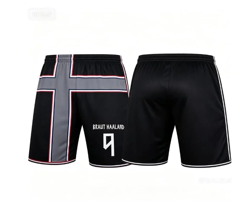 2026 Sommer Norwegen HAALAND 9 Fußballshorts Herren 5 Zoll Trainingsshorts Sportshorts Schnelltrocknende Fußballhosen Herren Sportbekleidung Oberteile – Detail 4
