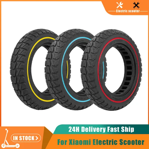 Neumático sólido de 10 pulgadas para patinete eléctrico Xiaomi M365 Pro Pro2 1S, neumático de rueda de amortiguación sin cámara de goma duradera de 10x2,0