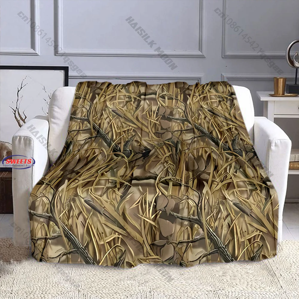 Camouflage Outdoor Hunting Blanket Multiple sizes kid's and adults' bedroom living room sofa decor blanket, Exquisite gift