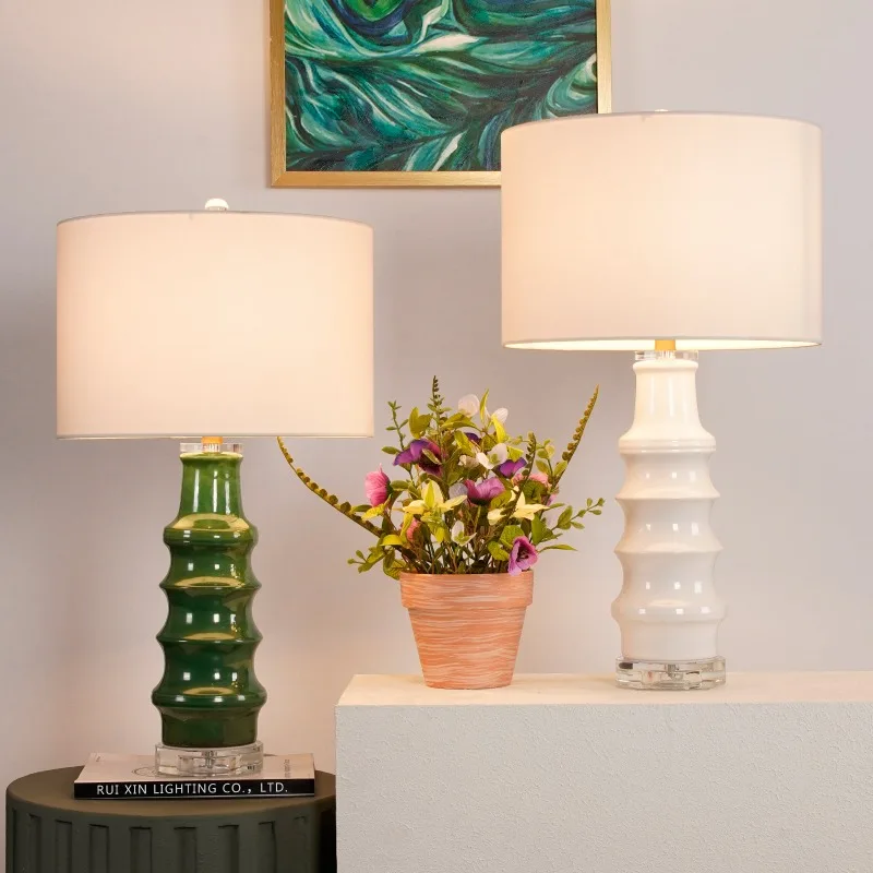 American Ceramic Floor Lamps Designer Hotel Simplicity Living Room Bedroom Villa Bedsides Study Office Cafe Interior Table Light