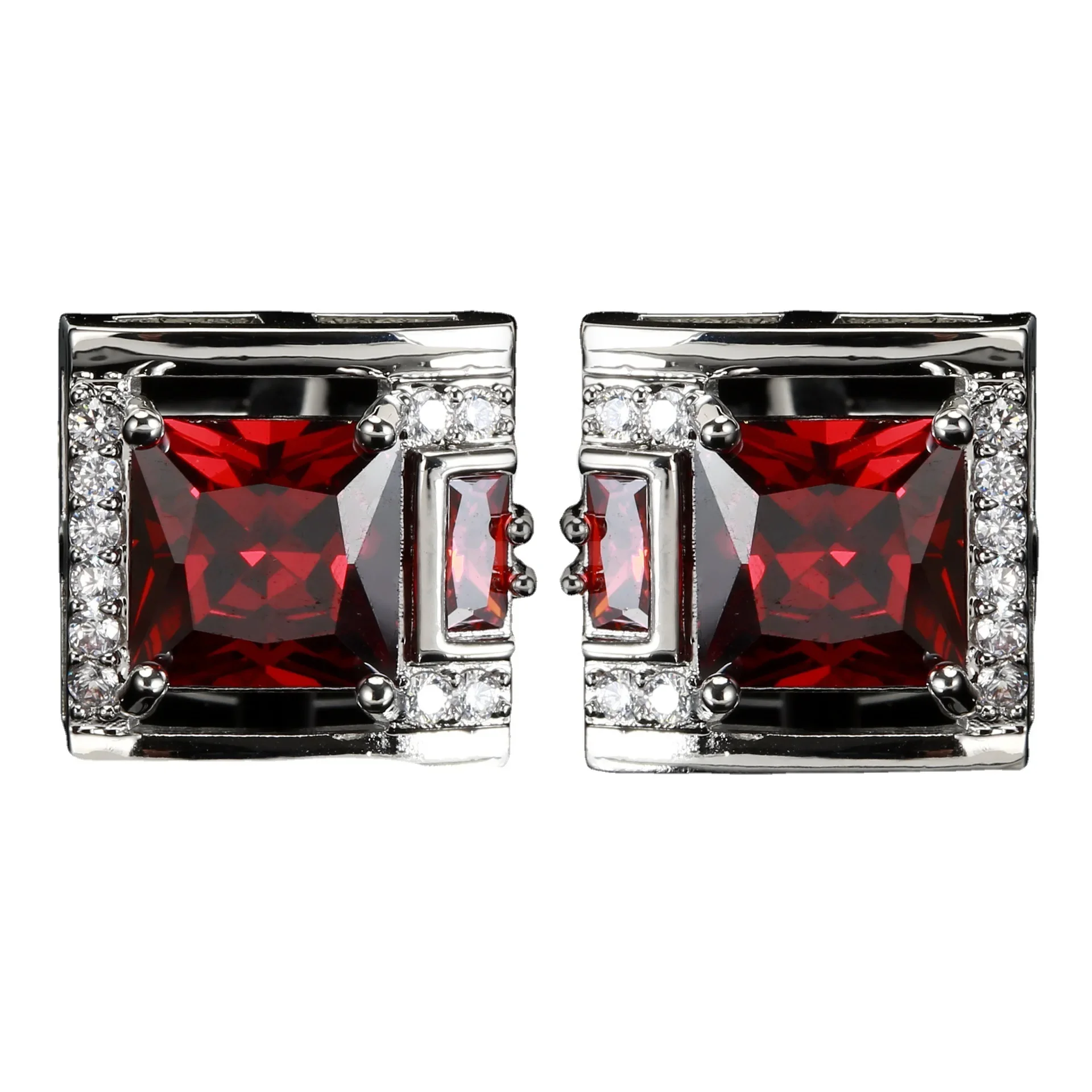 Tough Square Zircon Stone Cufflinks for Man Luxury Shirt Suit Cufflinks Black stone Cufflinks Gift Accesories for Man