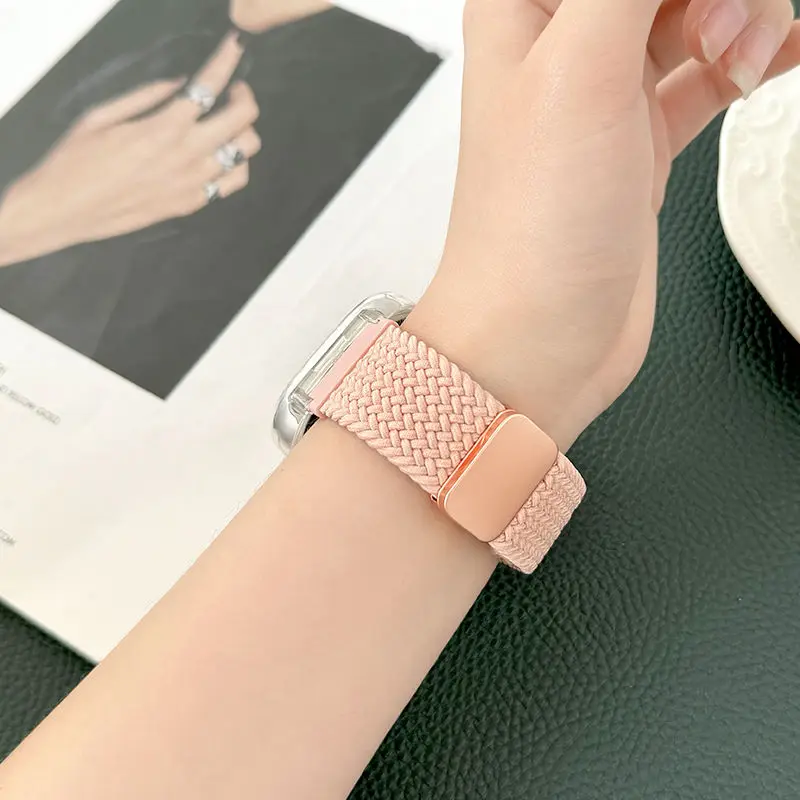 حافظة + حزام نايلون مضفر لساعة Redmi 4 2 ساعة ذكية بإبزيم مغناطيسي سوار حلقة لساعة Redmi 3 سوار معصم رياضي نشط