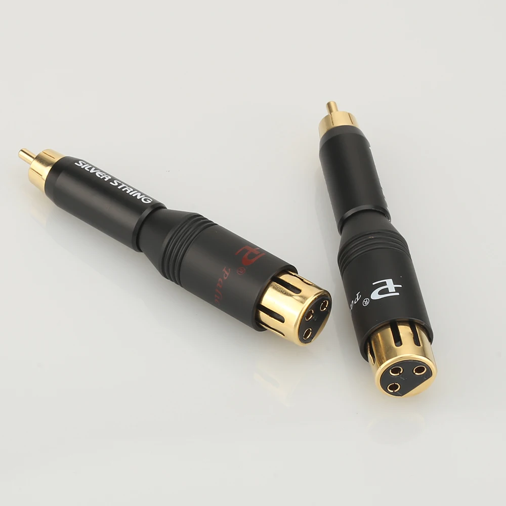 Connettore adattatore audio RCA maschio a XLR femmina placcato oro ad alte prestazioni per amplificatore 2 maschio 2 femmina
