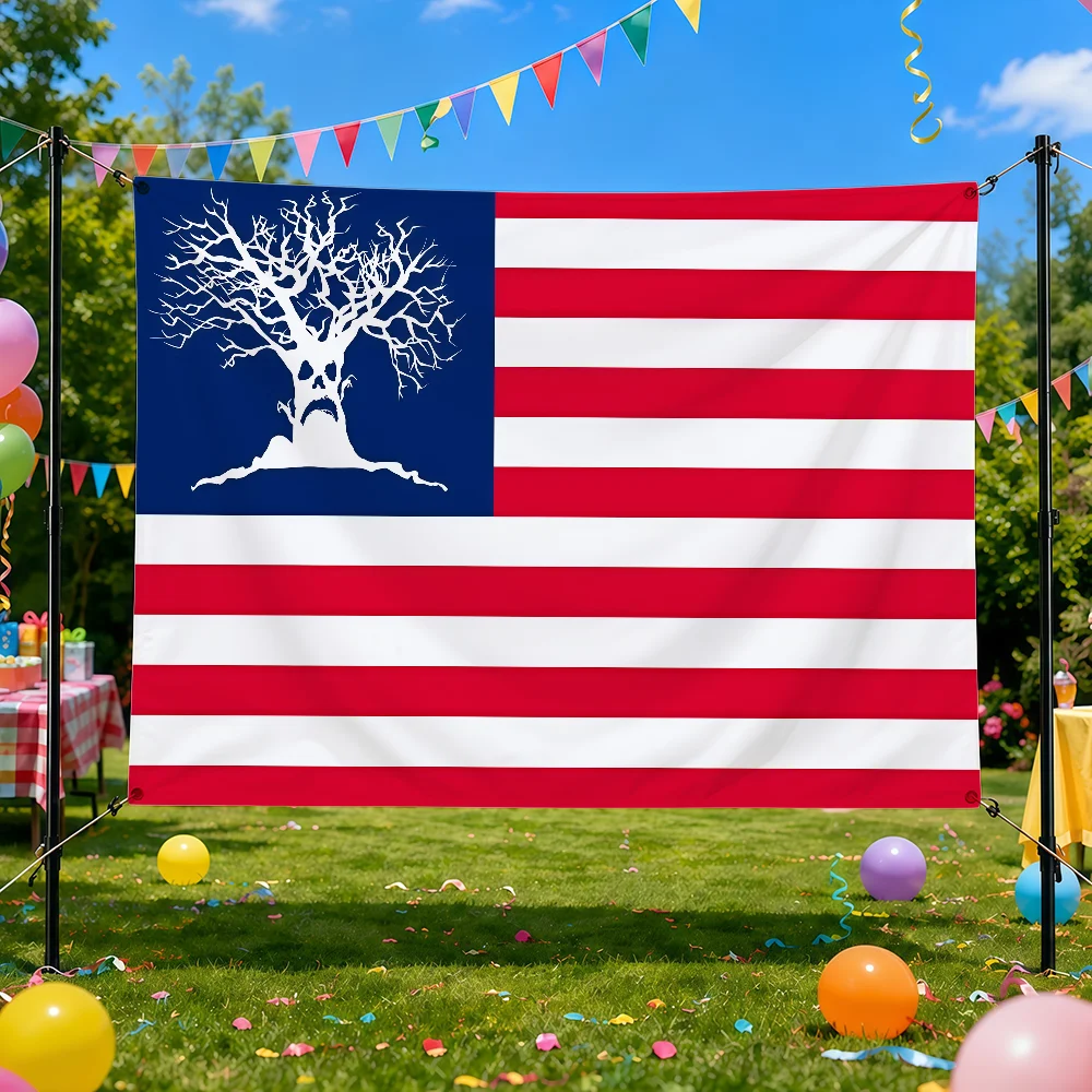 H-Haunted Mound H-Harold The Tree Flag Decorative Home Yard & Garden Decor Banner - Indoor Outdoor Wall Hanging Flag