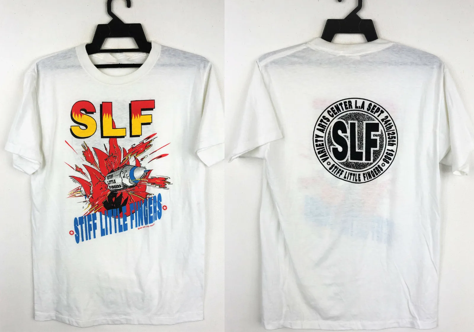STIFF LITTLE FINGERS PUNK ROCK CONCERT TOUR T Shirt White All Size AR1378