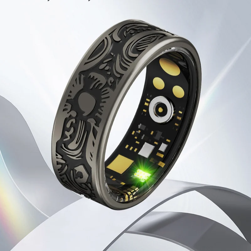 

Retro Style Smart Ring Health Manager IP68 Waterproof Sport Ring Heart Rate Blood Oxygen Sleep Monitoring Fitness Tracker 2025