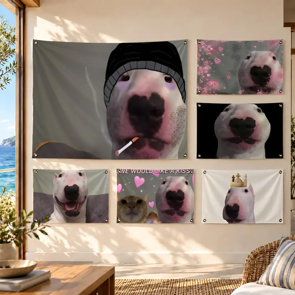 decor Kawaii Room Decor Walter Dog Flags flag Metal Grommets waterproof Polyester Wall Flag Art Decor For Studio Game Room gift