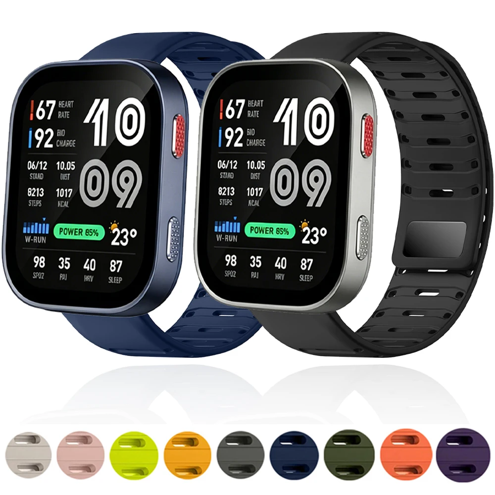 22mm Magnetisches Silikonarmband für Amazfit Bip Max/Bip 6 5/Balance 3 2 Armband für Huawei Watch GT Runner 2/GT6 5 46mm Uhrenband