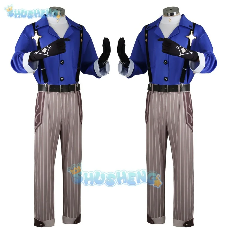 Genshin ชุดทั้งชุดคอสเพลย์อัลเบโด้ M & G อัลเบโด้ส่งผลกระทบสำหรับผู้ชายเครื่องแบบประจำวันชุดการแสดงงานปาร์ตี้