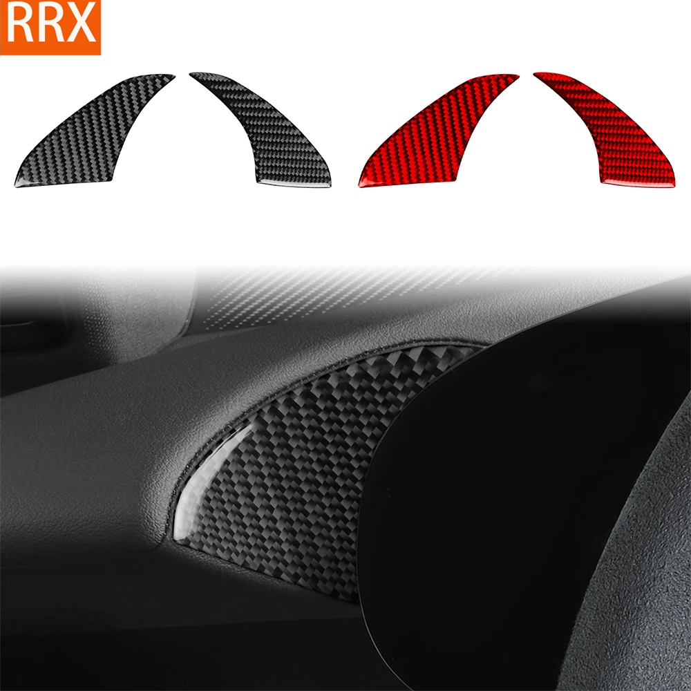 For Porsche Taycan 2019-2026 Real Carbon Fiber Stickers Instrument speedometer side panel Car Accessories Interior decorative