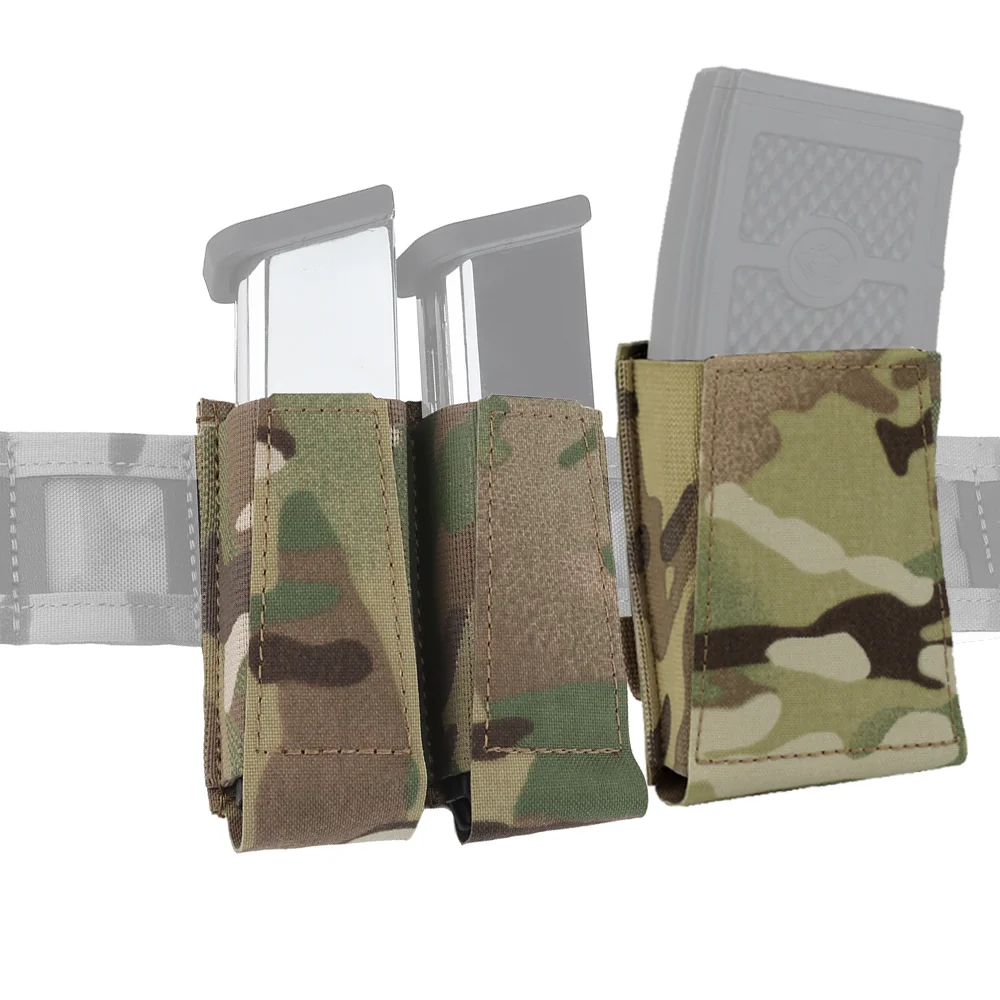 

Tactical Elastic Magazine Pouch Open Top 556 762 9mm Glock M4 AK MAG Holder Waistbelt MOLLE Accessories Airsoft Hunting