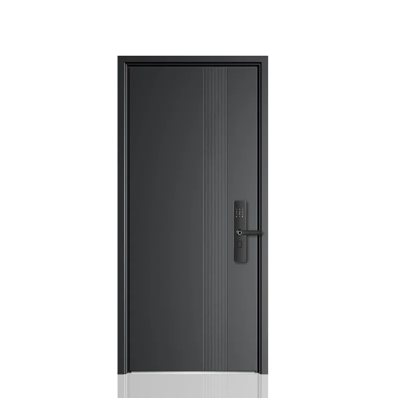 Tr* Custom size entrance security door home A-grade single and double door with smart lock fingerprint and facial lock