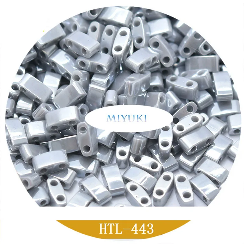 Half Tila Beads HTL Japan Miyuki  Imported Rice Beads  Solid Color Pearly Lustre Series 3G