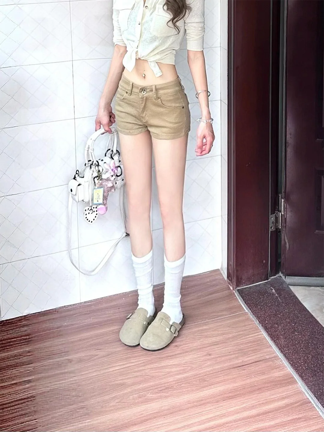High Waist Slim Fit Denim Shorts Women's Summer Fashion Butt Enhancing Sexy American Style Tightening Hot Pants