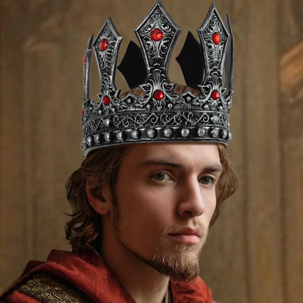 Royal Crowns Cosplay King Queen Crowns Princess Tiara Halloween Party Costumes Accessories Xmas Masquerade Headwear Fancy Dress