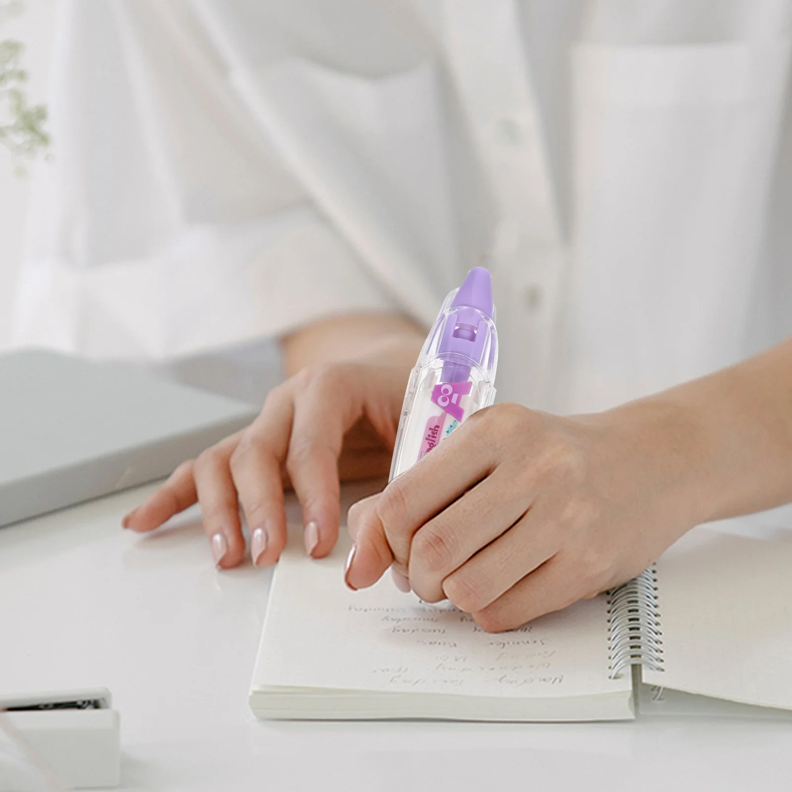 

Aesthetic Scrapbooking Supplies Decorative Correction Tape Roller Colored Junk Journal Supply Diary Cute School Purple
