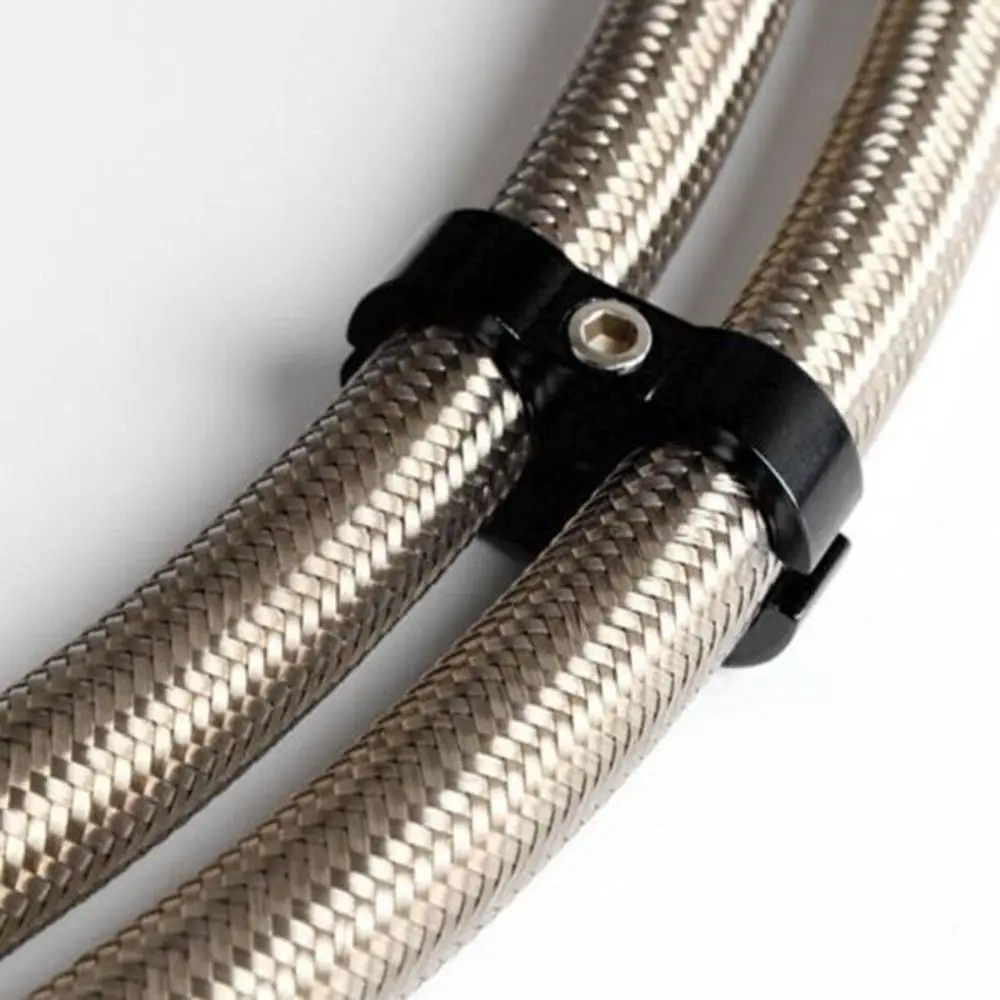 

Double Hole Oil Line Clamp Universal Hose Separator Braid Fuel Hose Clam AN4/AN6/AN8/AN10 Divider Clamp Aluminum Alloy