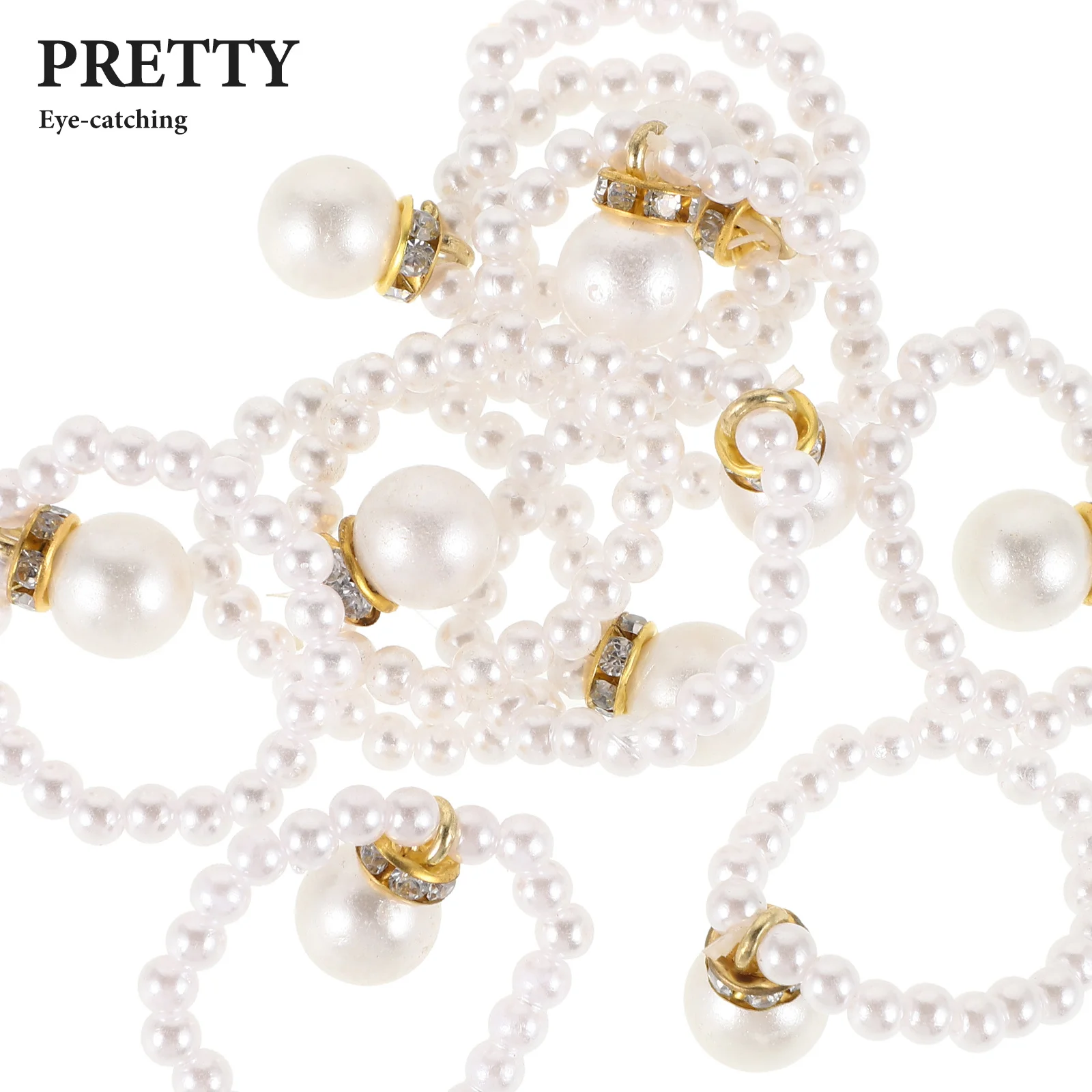 10 個のミニチュアフェイクパールネックレス、小さな黄色いアヒルの装飾用 DIY チャームセット、軽量ジュエリー、ごっこ遊び用