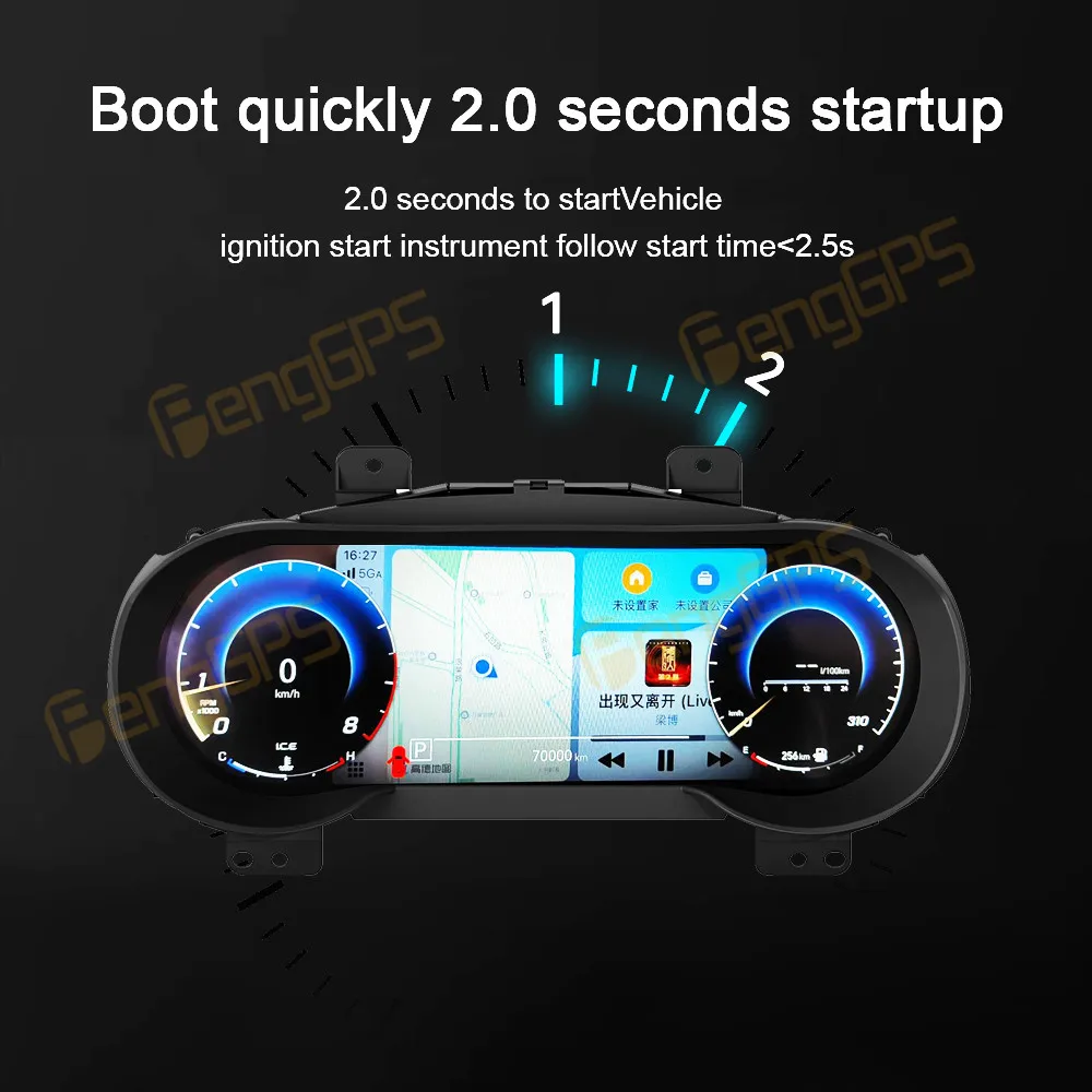 Linux For Maserati Levante 2016-2023 Instrument Panel Car Digital Dashboard Display Cluster Carplay Speedometer Virtual Cockpit