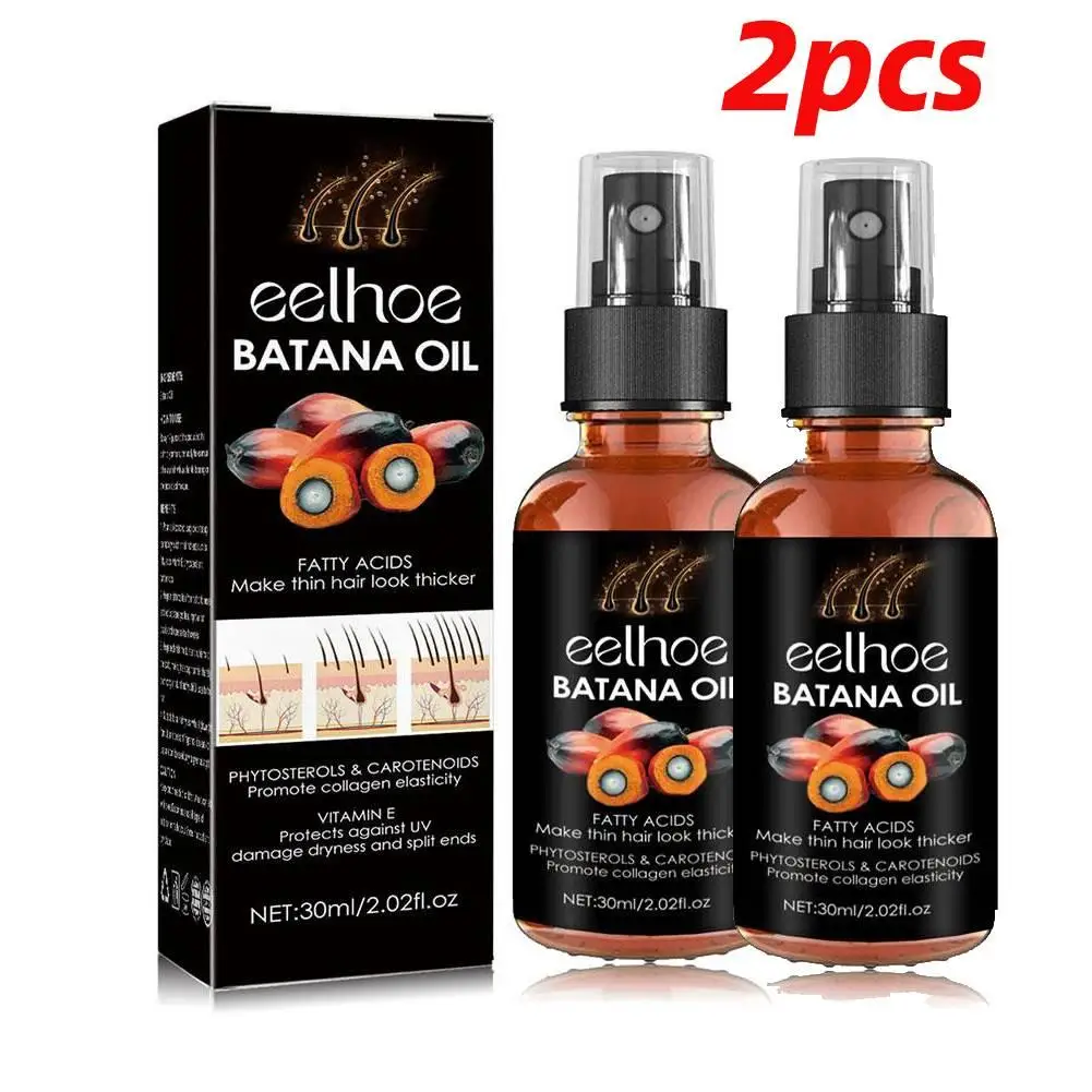 2pcs Batana Oil Anti Break Loss Hair Grow Up Oil Baldness Treatment Thick Hair Spray Lopecia Hair Mask Beard Growth Oil