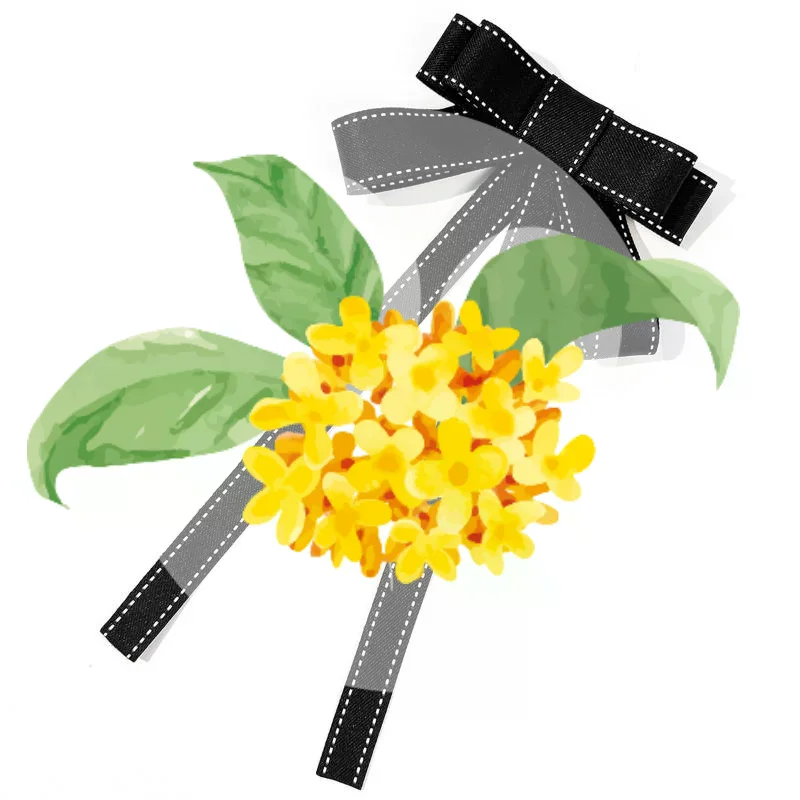 Black Ribbon Fabric Bow Brooch Tie Blouse Sweater Neckline Accessories Decoration