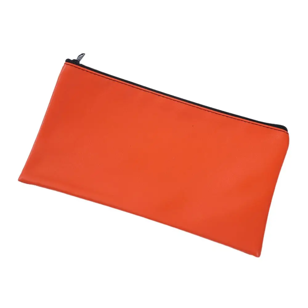 

Wallet Zippered Pu Bill Bag PU Leather Bank Envelopes Cash Deposit Bag 11 x 6 inches Money Holder Money Pouch Office Products
