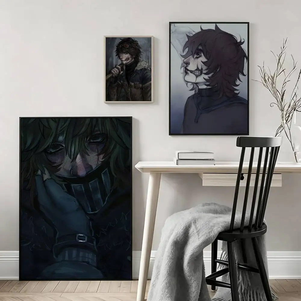 C-CreepypastaS T-Ticci Toby Poster High Quality Dorm Living Room Aesthetic Wall Decoration Painting Stickers Gift