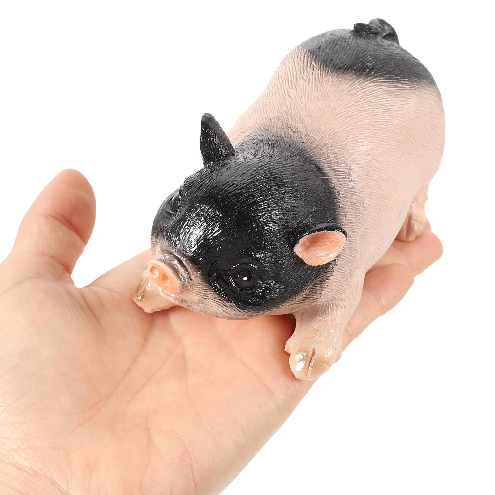 2Pcs High-Grade Resin Pig Ornament Simulation Small Pig Statue Cognitive Development Desktop Decor Tabletop Animal