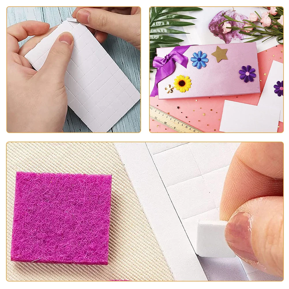 

8pcs Foam Sticky Squares 8 Sheets Adhesive Mounting Squares For Crafts Scrapbooking Card Making Diy Projects White Eva Foam