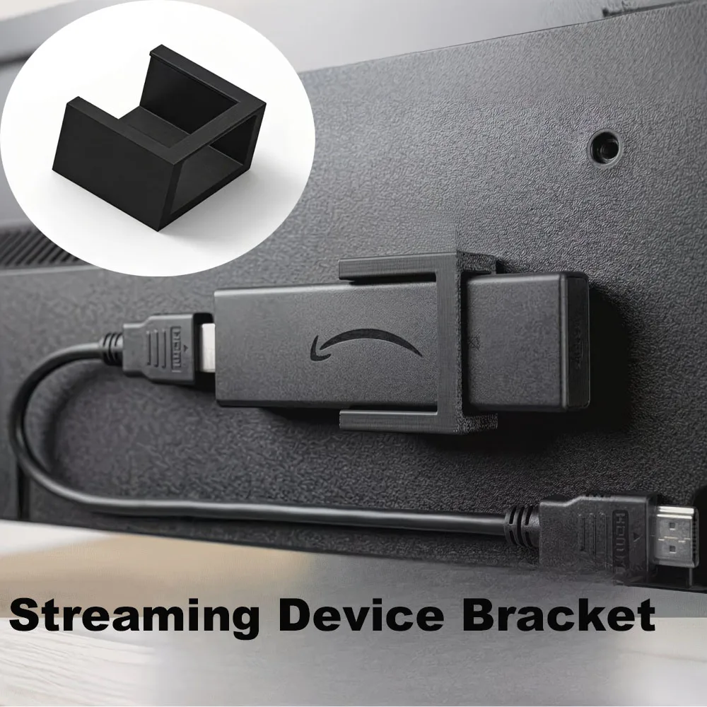 Plastic Wall Mount Bracket Suit for Fire TV Stick Space-Saving Compact Bracket  Easy to Install Streaming Media Device Bracket