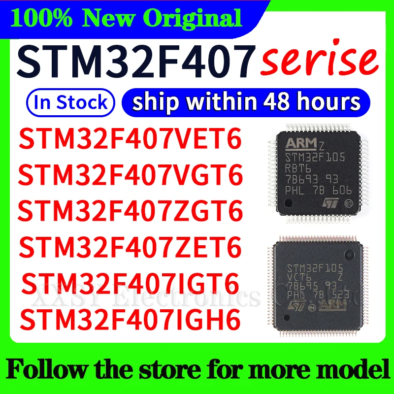 

STM32F407VET6 STM32F407VGT6 STM32F407ZGT6 STM32F407ZET6 STM32F407IGT6 STM32F407IGH6 STM32F407IEH6 STM32F407IET6 High quality New