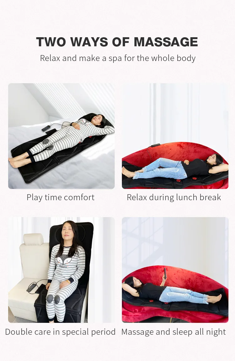 أفضل بائع الاسترخاء الجسم التدفئة بالأشعة تحت الحمراء قابل للتعديل الاهتزاز رغوة فراش لسرير التدليك #5