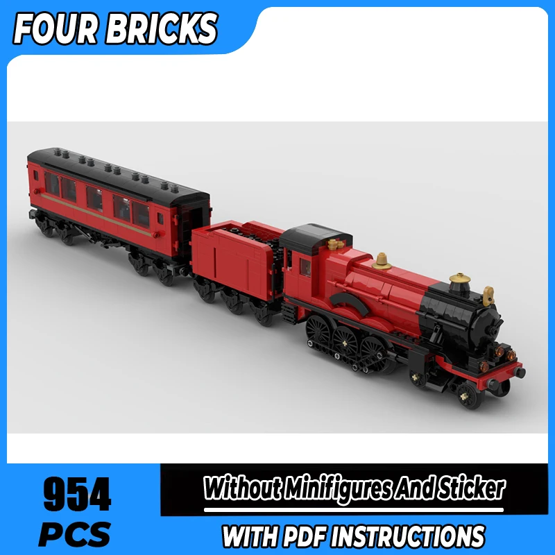 

Moc Building Blocks Hogwarts Express Technology Modular Bricks Model Gifts Christmas Toys DIY Sets Assembly