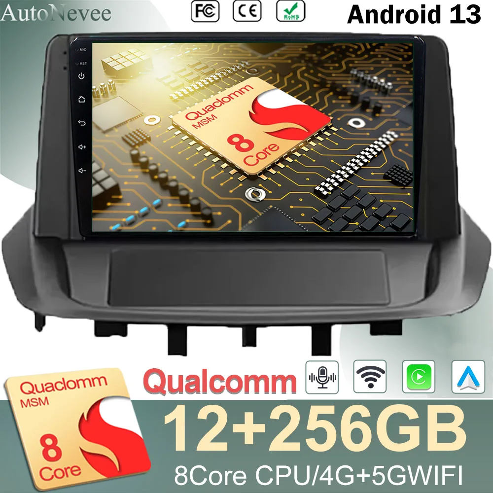 

Android 13 For Renault Fluence 1 2009 - 2017 Car Radio Multimedia Player Screen Navigation No 2din DVD Stereo Head Unit 5G WIFI