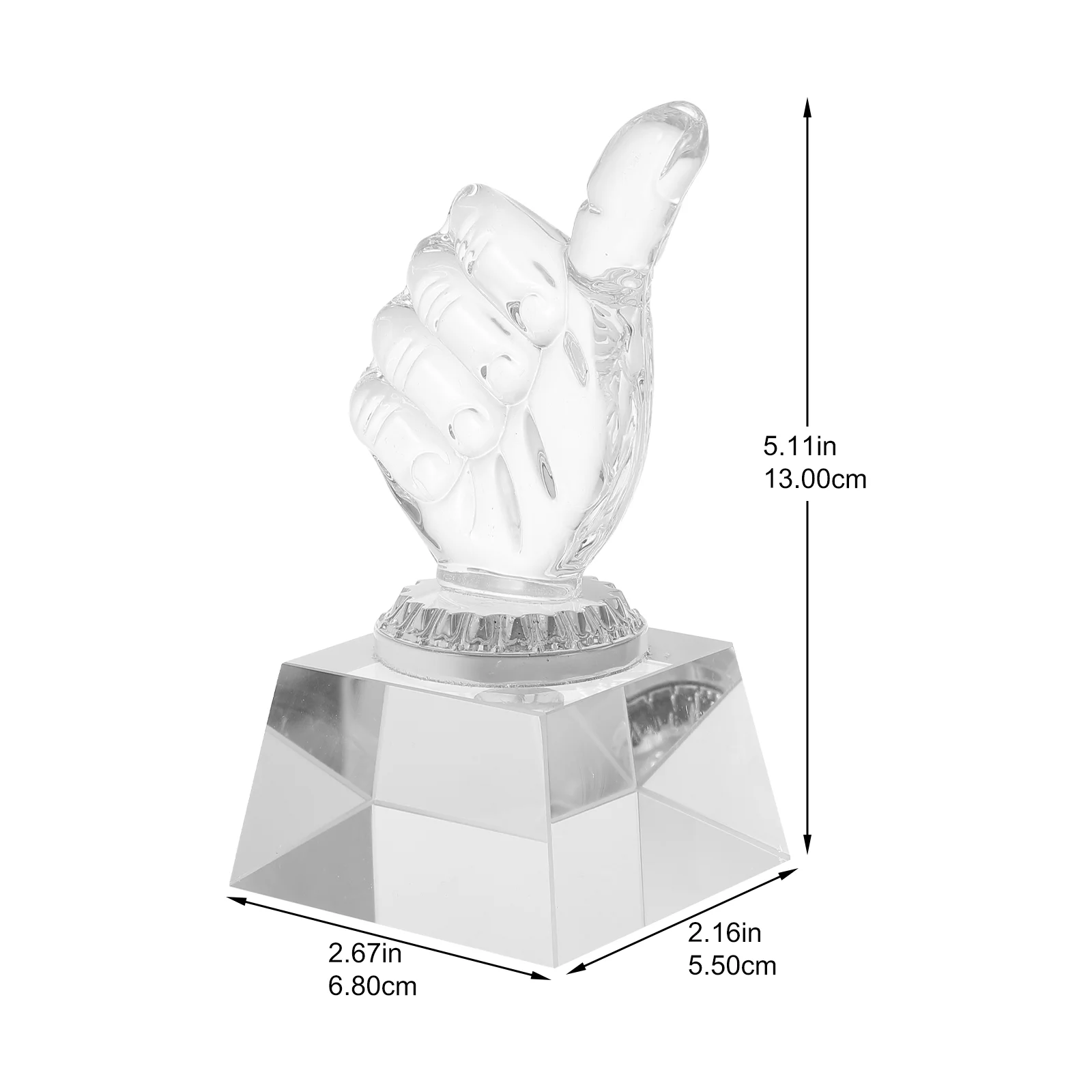 Trophy Medal Decorative Prize Hand-shaped Crystal Delicate Award Supply Accessory Sports