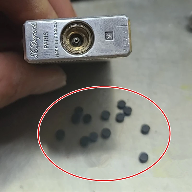 

For Dupont L1 Ligne 1 Lighter Prevent Gas Release Valve Anti Gas Leak Rubber Bottom Solid Flat Plug Gasket Repair Part 10pcs/Lot