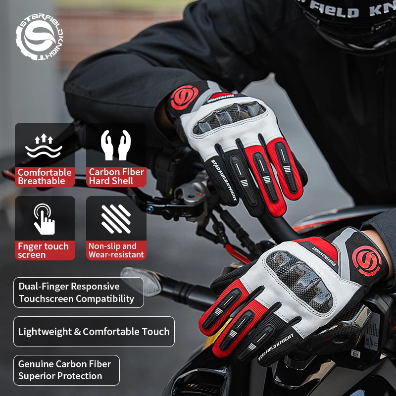 SFK Red Motorcycle Gloves Newe - Motorcycle Wearing Gear recension och pris