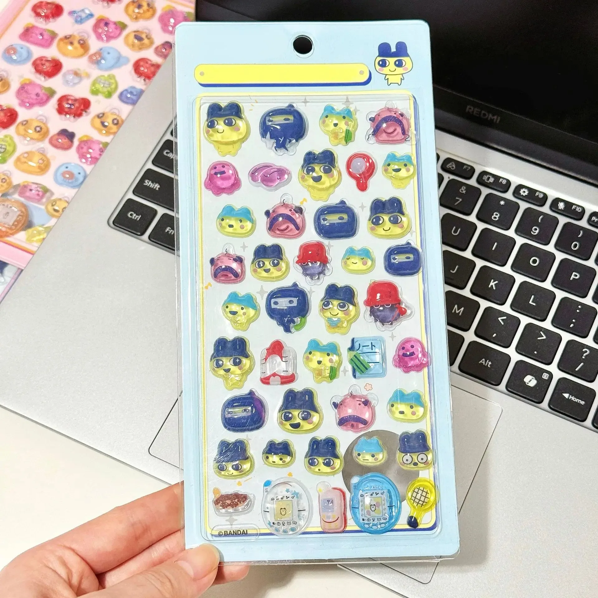 

3D Cute Tamagotchi Stickers for DIY Phone Case, Laptop, Scrapbook Decoration - Bonbon Drop Seal Party Gifts