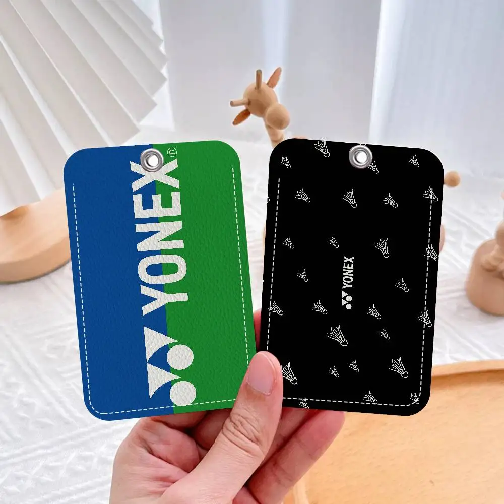 سلسلة مفاتيح عصرية لتنس الريشة Y-Yonex مع حامل بطاقة الوصول، وحافظة واقية لبطاقة الهوية وبطاقة البنك للأمن