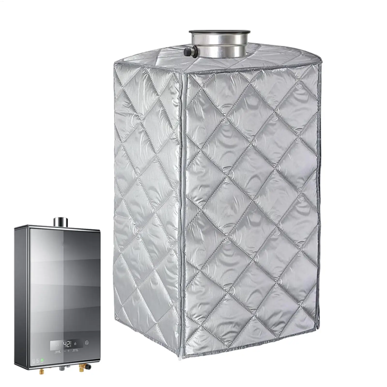 Water Heater Cover 47x33x75cm Outdoor Tankless Enclosure Waterproof Dustproof Four Season Protective Case for Rain Snow Leaves