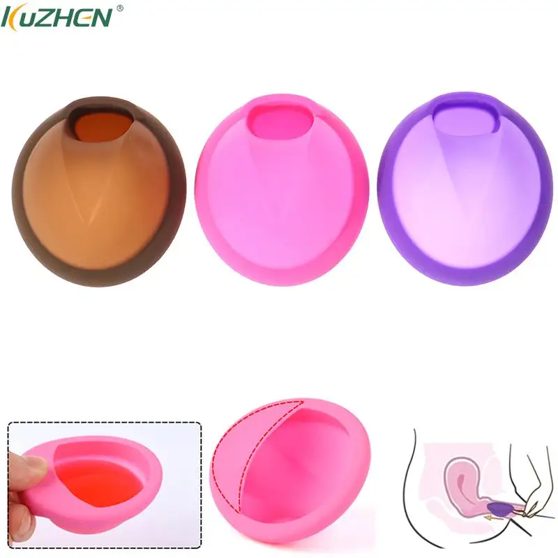 Reusable Disc Flat-fit Design Menstrual Cup Extra-Thin Sterilizing Silicone Menstrual Disk Tampon/Pad Alternative 2 Sizes