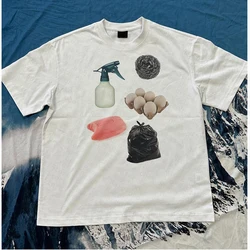 Y2K Loose Couple Top Hot Selling Daily Casual Energetic Cartoon Girl Pure Cotton Printed Short Sleeved T-Shirt Retro Summer