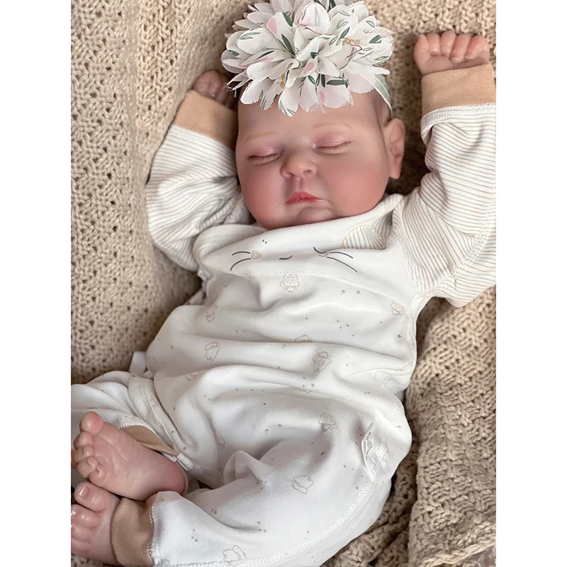 

19inch Soft Body Reborn Baby Peaches Doll with 3D Skin Multiple Layers Painting with Hand Painted Hiar Touch Doll Drop Shipping